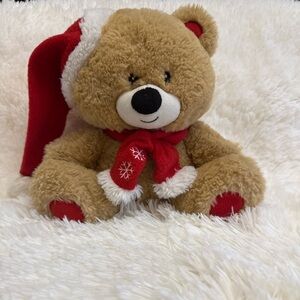 Twinkle Christmas Teddy Plush Red Santa Scarf – American Greetings Holiday Bear